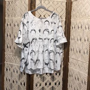 Faces Design Art Top